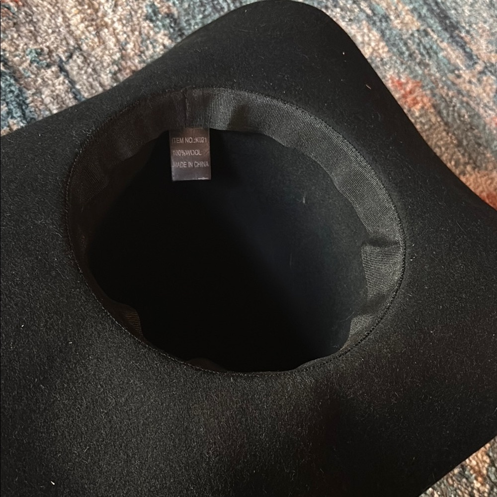Elegant Black Wide-Brim floppy Hat - Picture 3 of 4